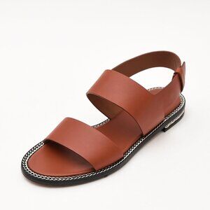 Givenchy Brown Leather Slingback Sandals